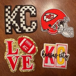 NEW Kansas City Chiefs Embroidered Patch Set